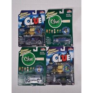 Johnny Lightning Pop Culture Clue 1/64 Car w/ Token 4 Ford, Chevy, Hudson Toyota